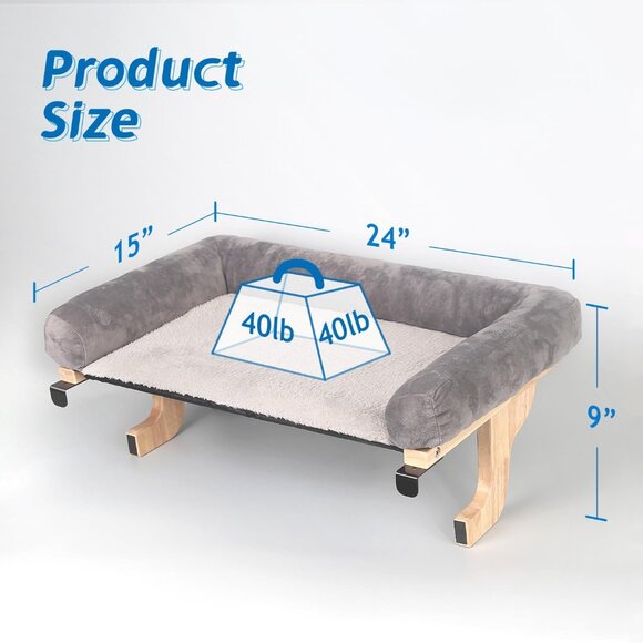 Cat Perch for Window Sill with Bolster - Picture 5 of 7